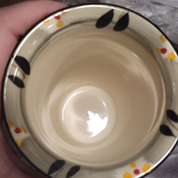 Temp-Tations by Tara Ceramic Old World 12oz Black Multi Travel Mug W/ Lid - Picture 3 of 9